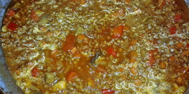 гречка с грибами в микроволновке