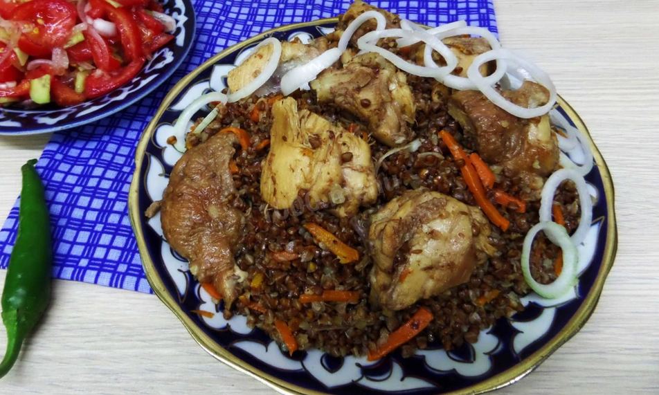 Рецепт гречки с куриным мясом в казане