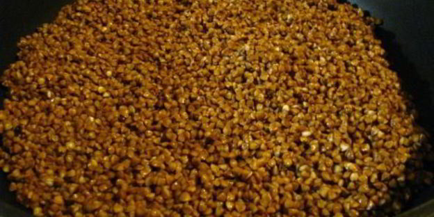 гречка с куриными сердечками