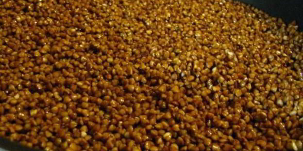 гречка с куриными сердечками