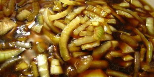 гречка с куриными сердечками