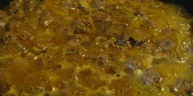 гречка с куриными сердечками