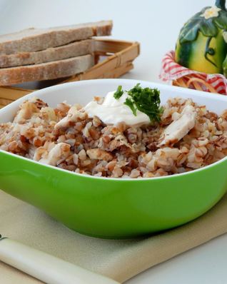 Гречка с курицей в рукаве