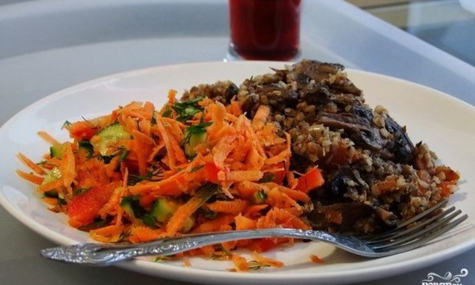 Рецепт гречки с лисичками в казане