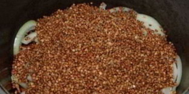 гречка с лисичками в казане