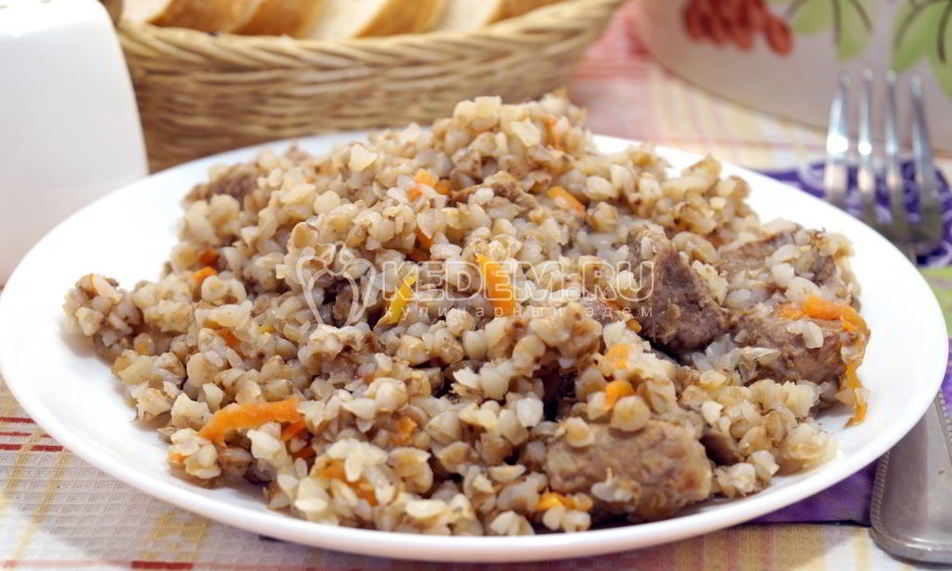 Рецепт гречки с мясом в мультиварке