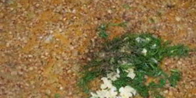 гречка с овощами и чесноком