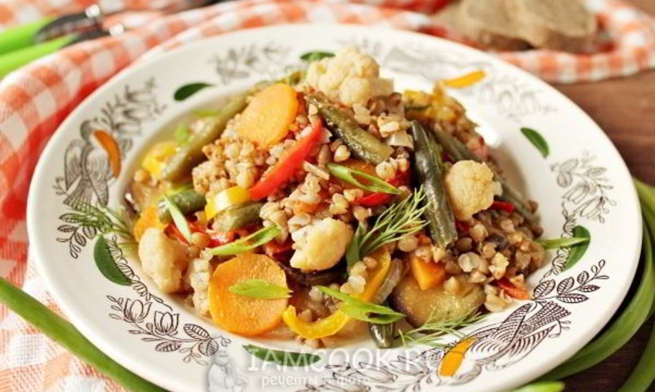 Рецепт гречки с овощами на сковороде