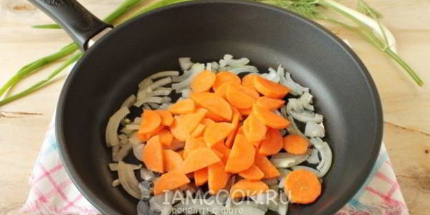 гречка с овощами на сковороде