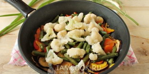 гречка с овощами на сковороде