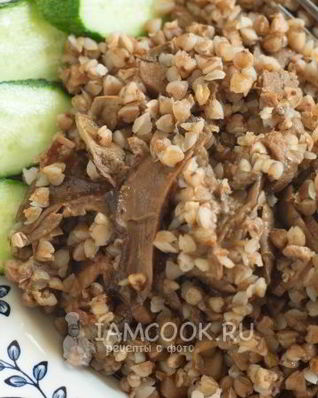 Гречка с сушеными грибами