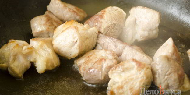 гречка с тушеной свининой