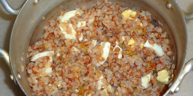 гречка с яйцом