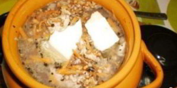 гречка в горшочках