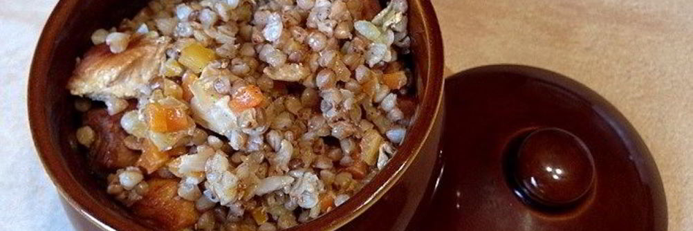 Гречка в горшочке с мясом