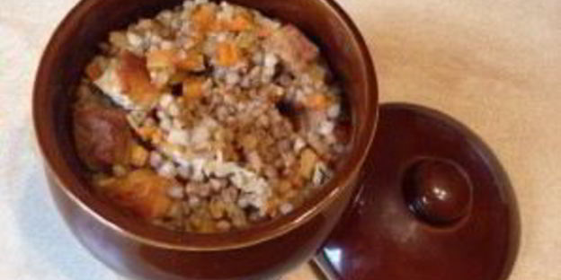 гречка в горшочке с мясом