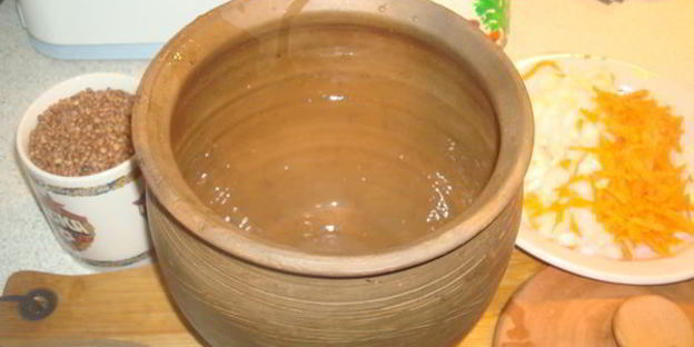 гречка запеченная в глиняном горшке