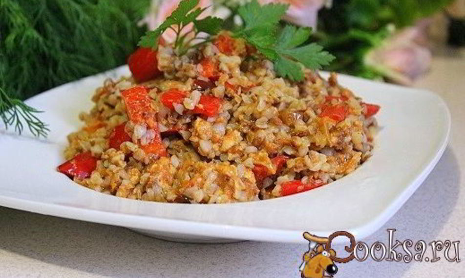 Рецепт гречневой каши с болгарским перцем и фаршем