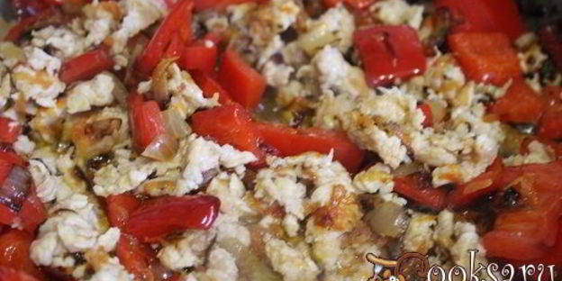 гречневая каша с болгарским перцем и фаршем