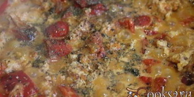 гречневая каша с болгарским перцем и фаршем