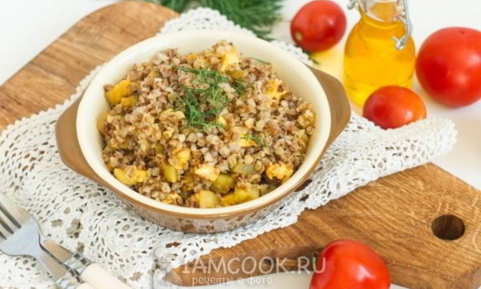 Рецепт гречневой каши с кабачками и адыгейским сыром