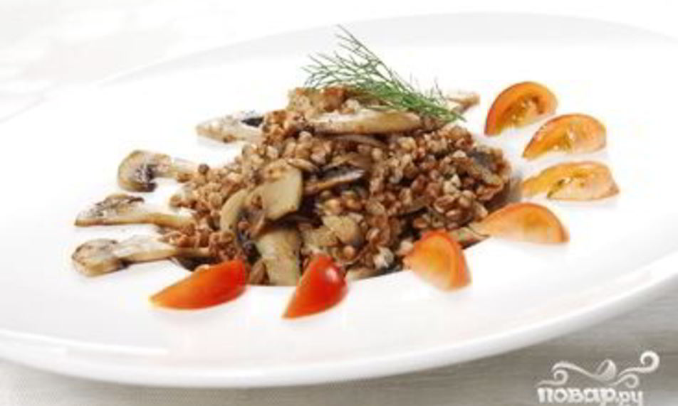 Рецепт гречневой каши с шампиньонами
