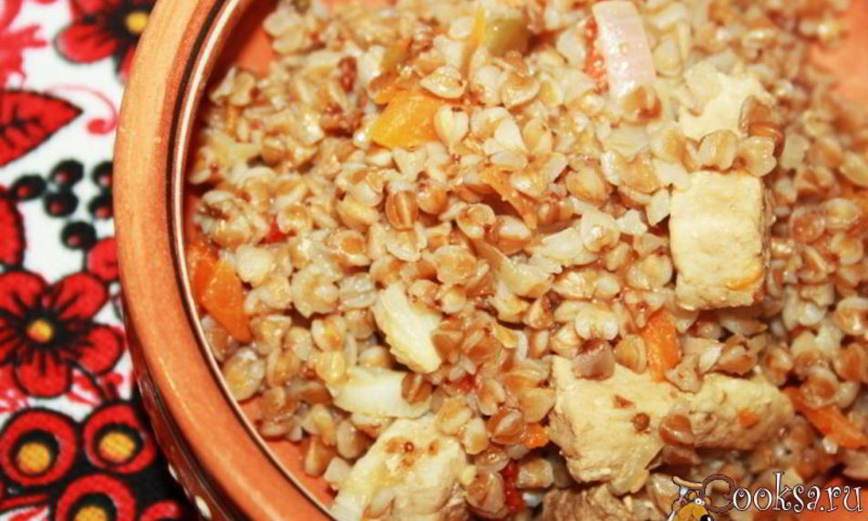 Рецепт гречневой каши со свининой и овощами