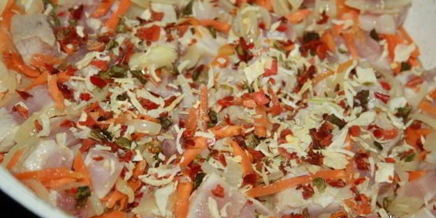 гречневая каша со свининой и овощами