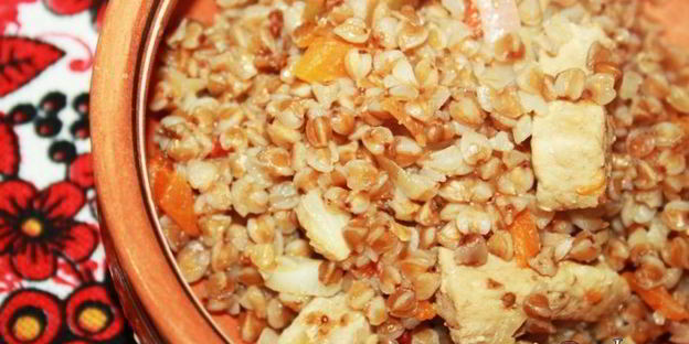 гречневая каша со свининой и овощами