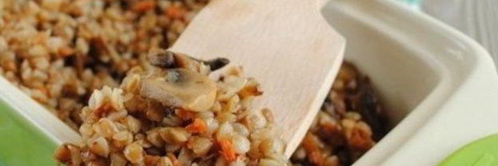 Томленая гречка с грибами