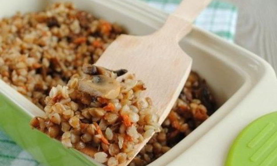 Рецепт томленой гречки с грибами