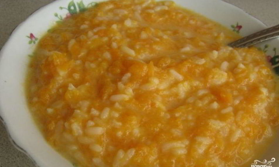 Рецепт каши из тыквы с рисом и молоком