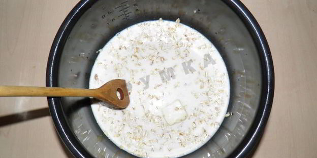 каша овсяная в мультиварке на молоке