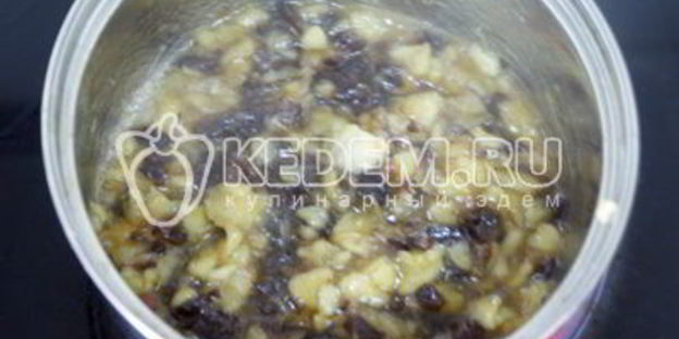 каша рисовая с бананом и черносливом