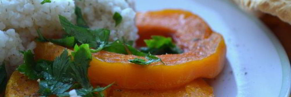 Каша с запеченной тыквой