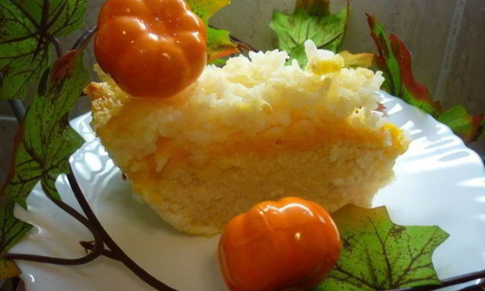 Рецепт каши слоеной из двух круп с тыквой