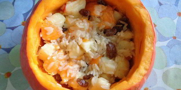 каша в тыковке веселый хэллоуин