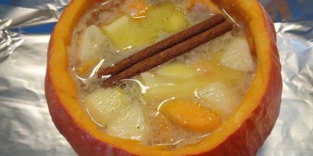 каша в тыковке веселый хэллоуин