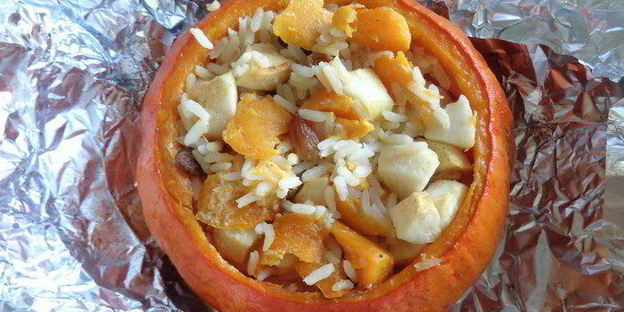 каша в тыковке веселый хэллоуин