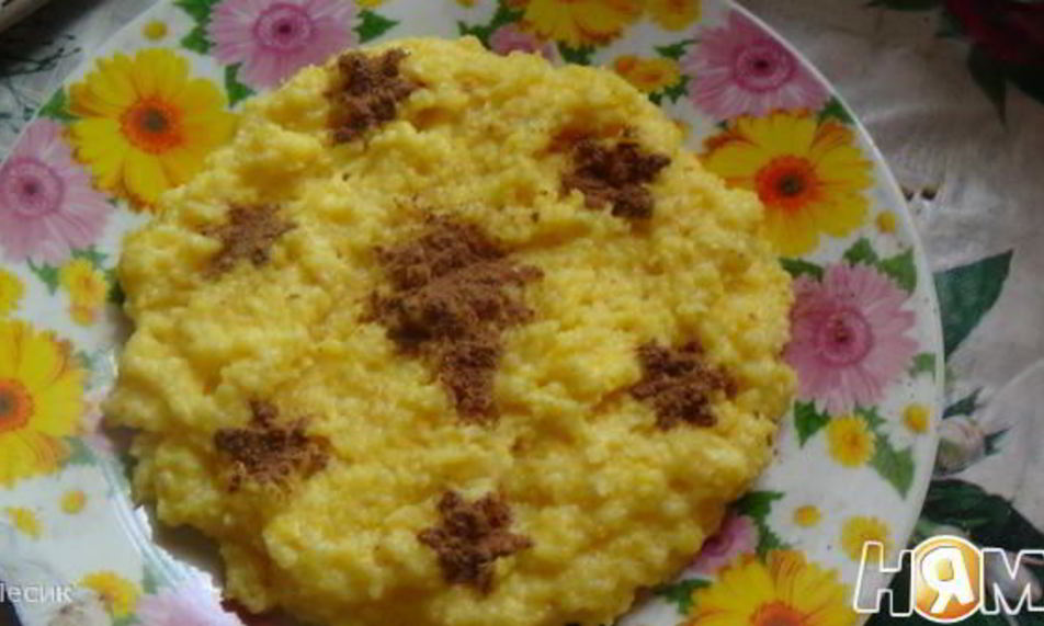 Рецепт каши кукурузной со сметаной и корицей