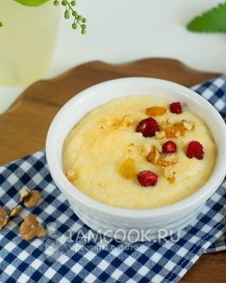 Кукурузная каша на воде с молоком