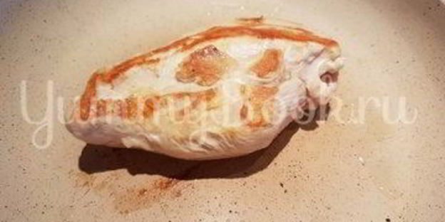 кукурузная каша с курицей и грибами