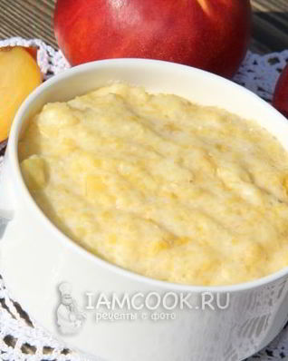 Кукурузная каша с нектарином