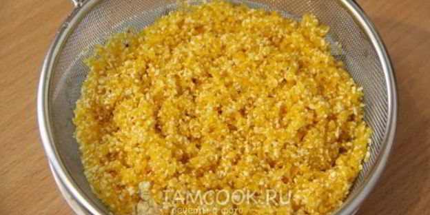 кукурузная каша с нектарином