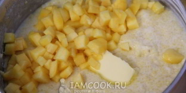 кукурузная каша с нектарином