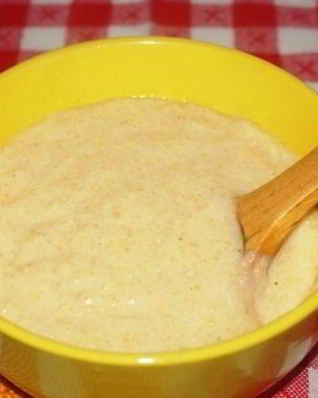 Кукурузная каша с сулугуни