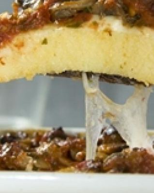 Полента с грибами и шафраном