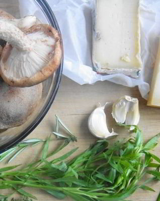 Полента с грибами