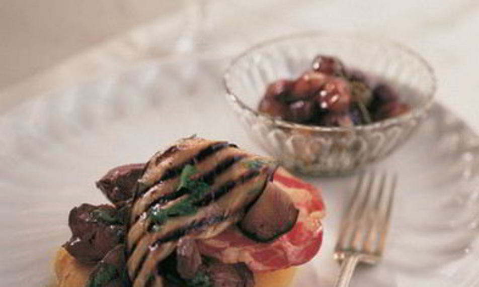 Рецепт поленты с куриной печенью