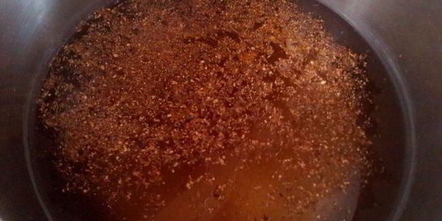 полента с лисичками в сливочном соусе